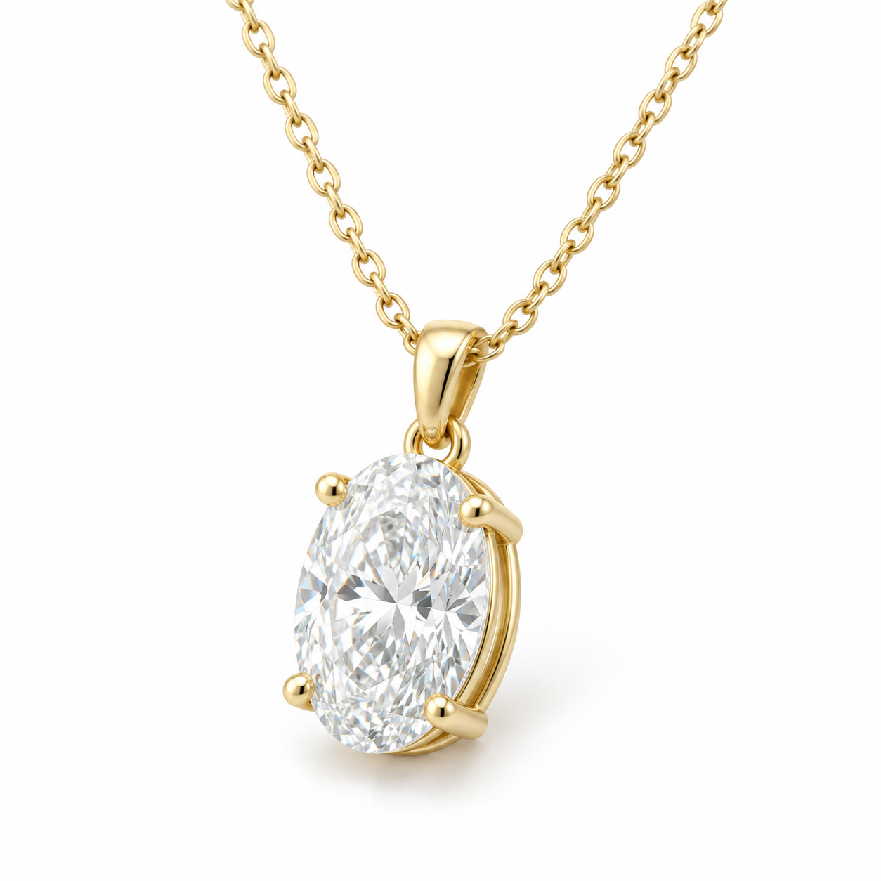 Collier en or 14 carats avec halo de diamants