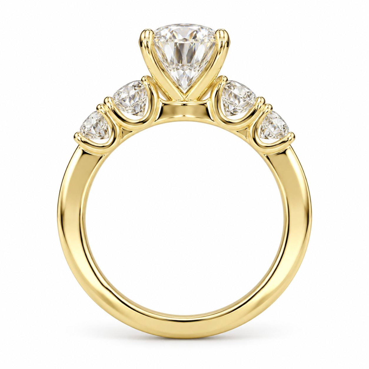 Bague à diamants poire et ovales — BeJolie Éclat