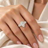 Bague à diamants poire et ovales — BeJolie Éclat
