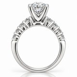Bague solitaire en diamant ovale brillant de 3 carats 