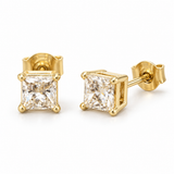 Boucles d'oreilles à tige en diamant 14 carats