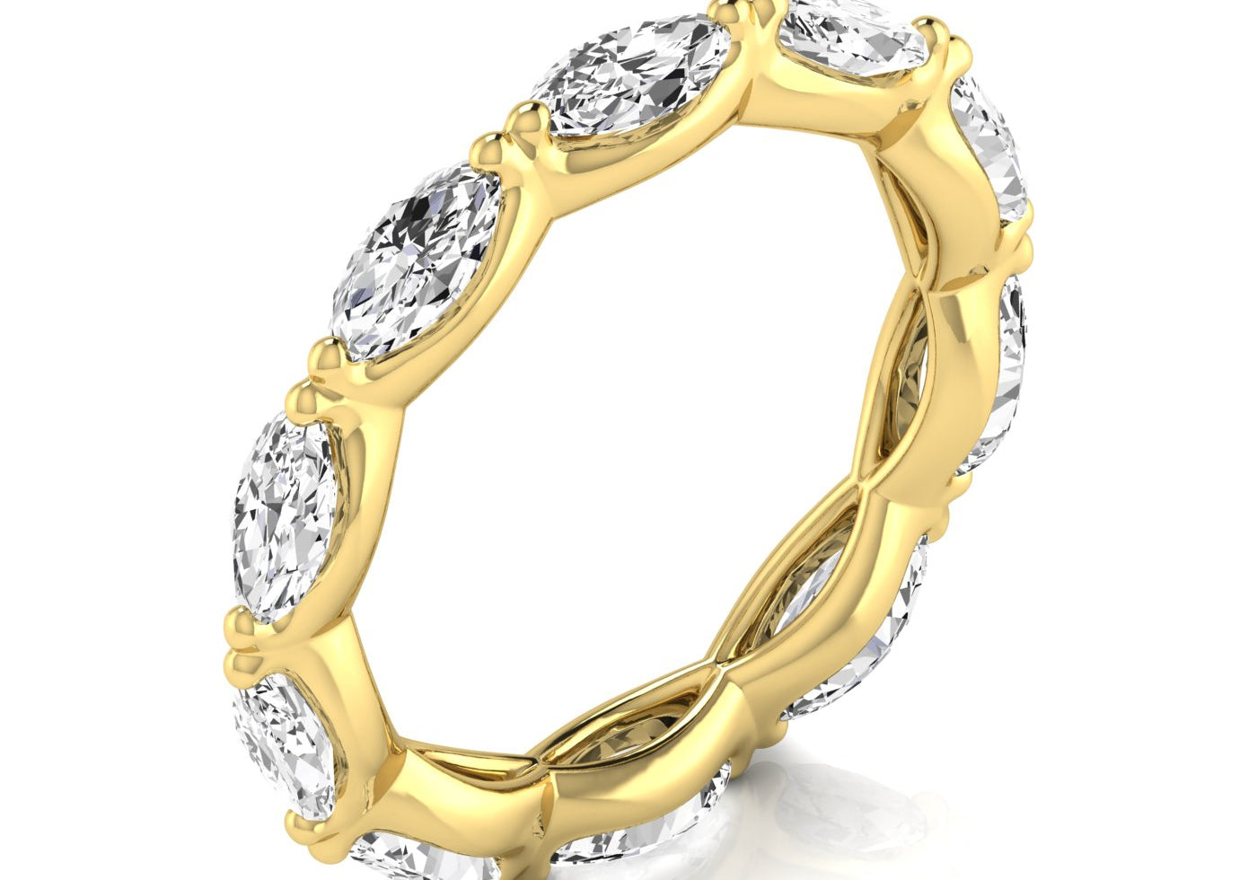 Marquise Shape Eternity Gold Band - Ora