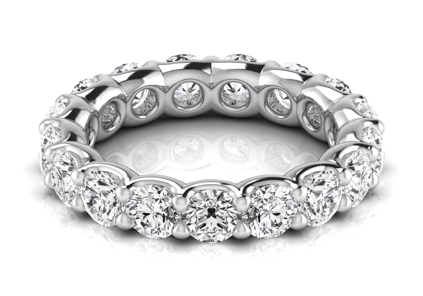 Round Brilliant Eternity Gold Band - Ora