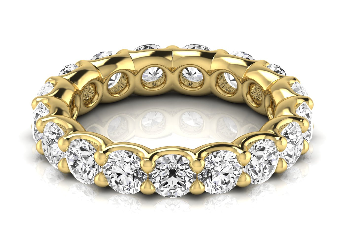 Round Brilliant Eternity Gold Band - Ora