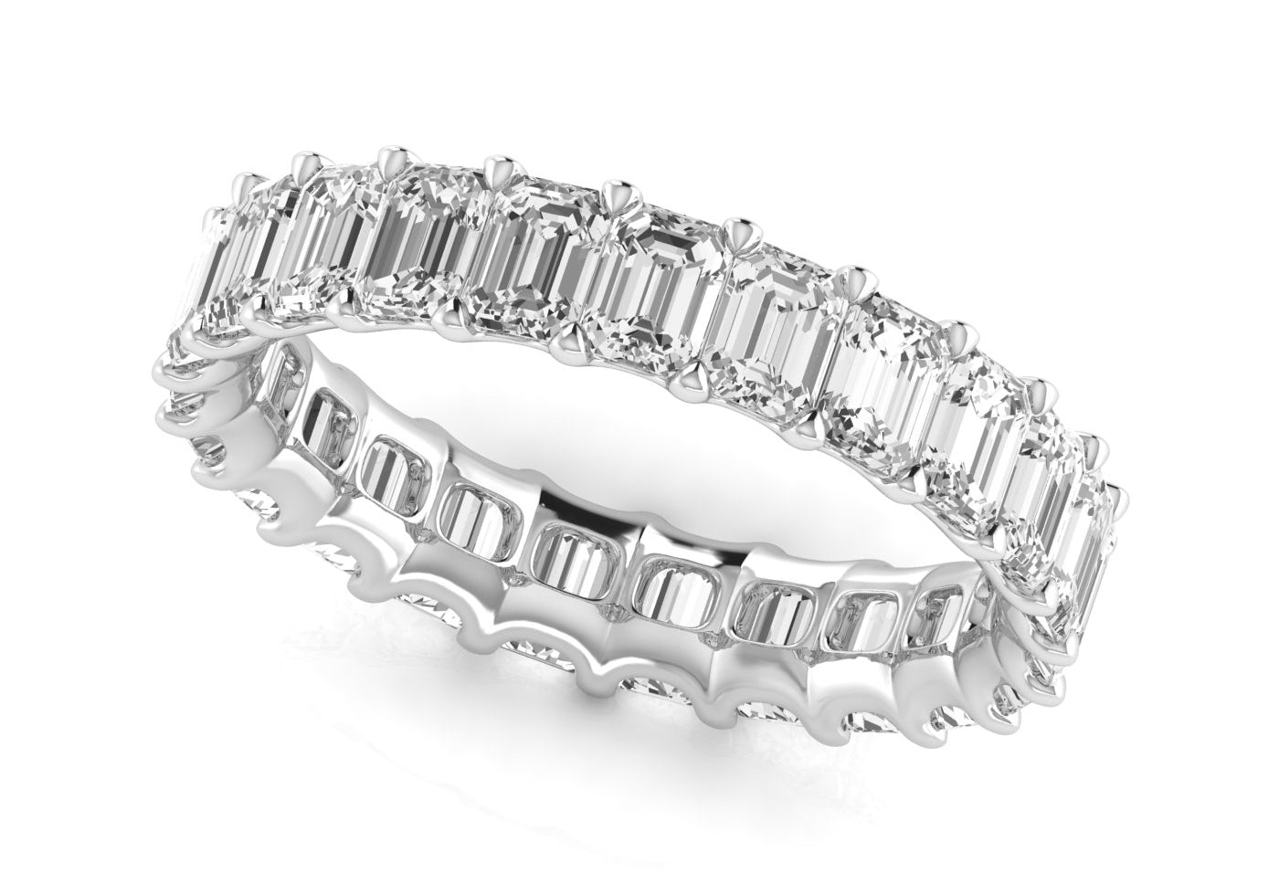 Emerald Eternity Gold Band - Ora