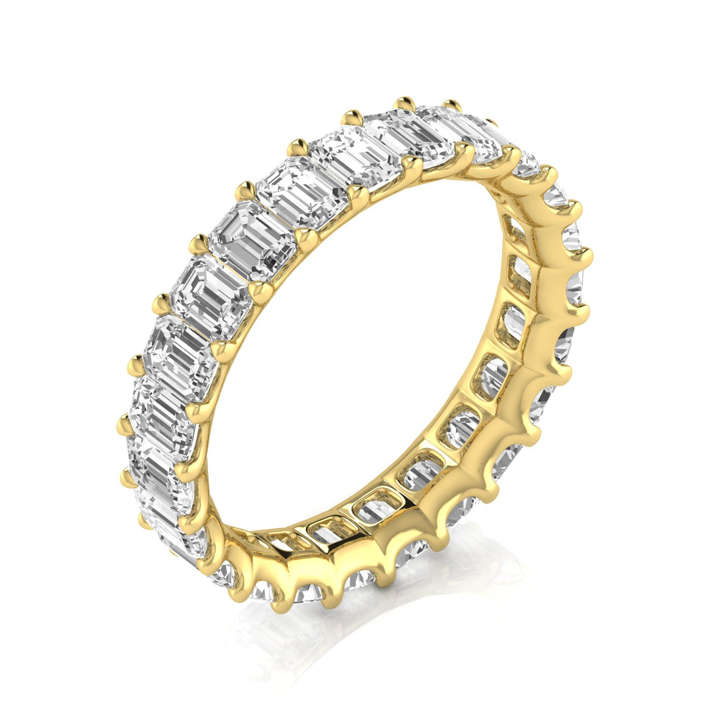 Emerald Eternity Gold Band - Ora