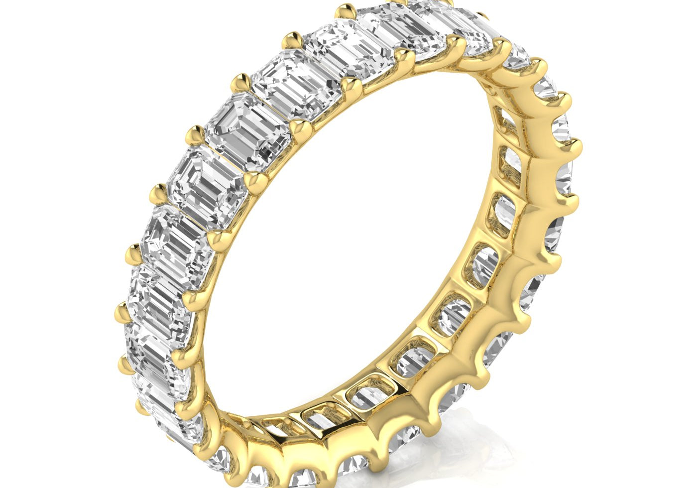 Emerald Eternity Gold Band - Ora