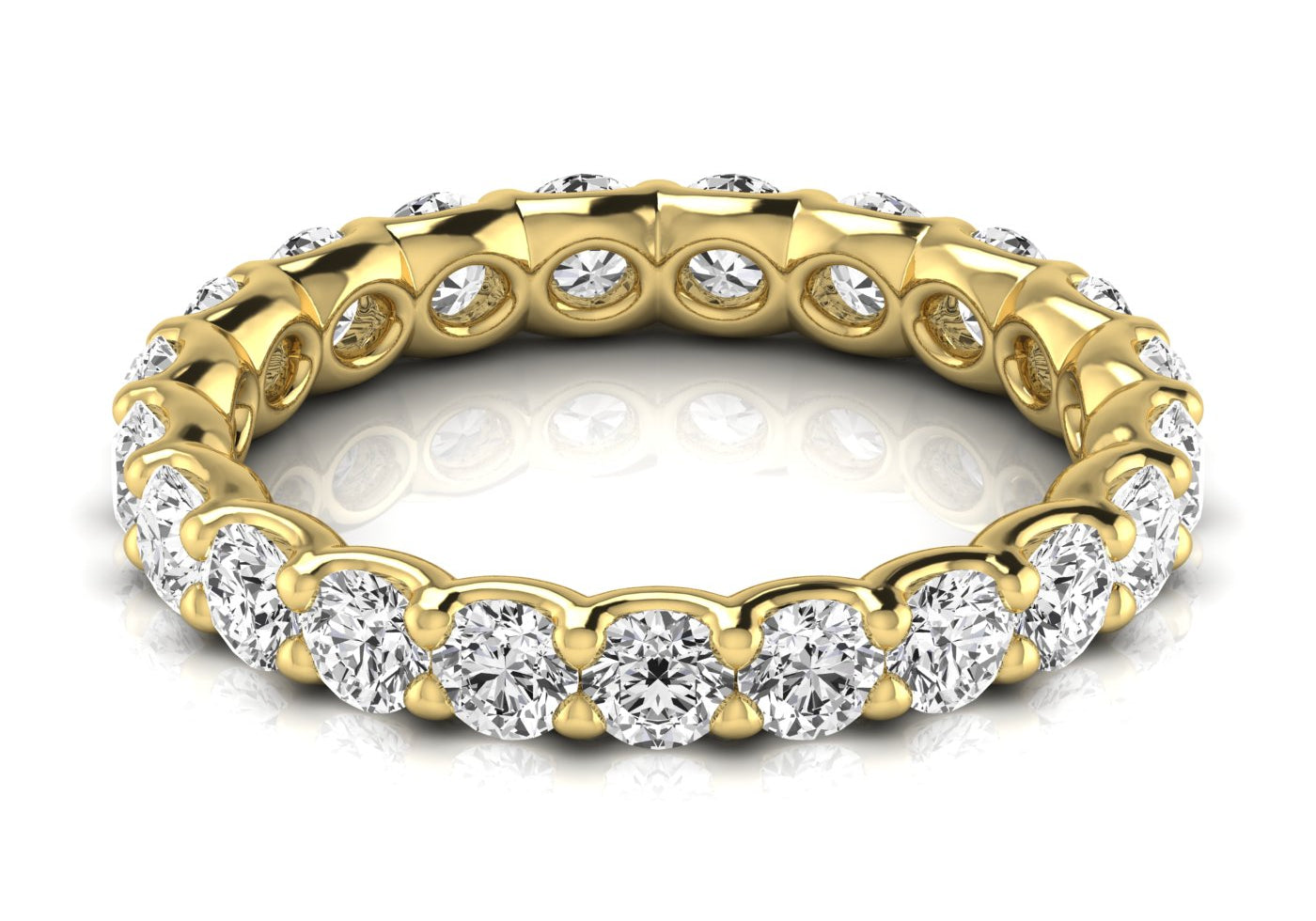 Round Brilliant Eternity Gold Band - Ora