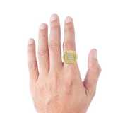 Men Ring 10K Gold Cornered