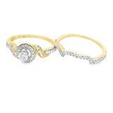 Elegant Modern Diamond Ring Set-Lucia