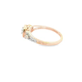 Elegant Modern Pink Gold Diamond Ring-Natalia
