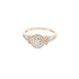 Elegant Modern Pink Gold Diamond Ring-Natalia