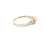 Elegant Modern Pink Gold Diamond Ring-Natalia