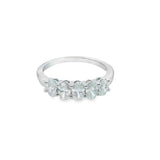 14K Oval Diamond Semi-Eternity Ring-Alina