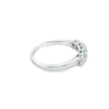 14K Oval Diamond Semi-Eternity Ring-Alina