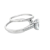 10K Oval Diamond Bridal Set-Patricia