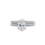 10K Oval Diamond Bridal Set-Patricia
