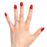 10K Dainty Diamond Halo Bridal Set-Cosmina