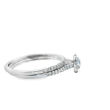 10K Dainty Diamond Halo Bridal Set-Cosmina