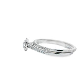 10K Dainty Diamond Halo Bridal Set-Cosmina