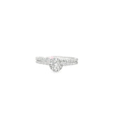 10K Dainty Diamond Square Halo Bridal Set