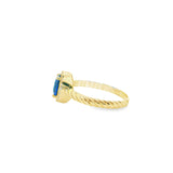 10K Gold Saphire Ring CZ -Anastasia