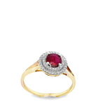 Bague en or 14 carats et diamants Rubis Fara