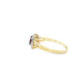 Bague en or 14 carats et diamants Rubis Fara
