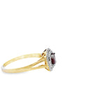 Bague en or 14 carats et diamants Rubis Fara