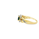 Bague en or 10 carats avec saphir et diamants Sevos