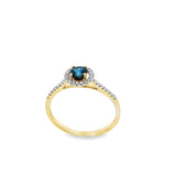 14K Gold Saphire Ring Diamonds Viorel