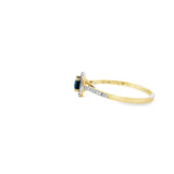 14K Gold Saphire Ring Diamonds Viorel