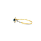 14K Gold Saphire Ring Diamonds Viorel
