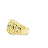 Men Gold Nugget Ring 10K
