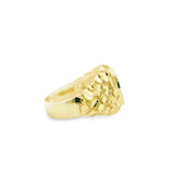 Men Gold Nugget Ring 10K