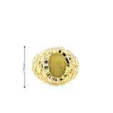 Men Gold Nugget Ring 10K
