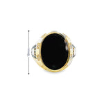 Men Gold Black Stone Ring 10K