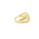 Men Gold Medusa Ring 10K
