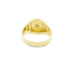 Men Gold Two-Tone Medusa Ring 10K