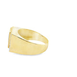 Men Gold Ring 10K-Albastru