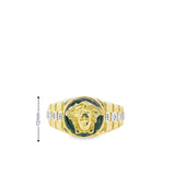 Men Gold Ring 10K-Medusa