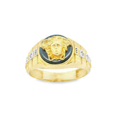 Men Gold Ring 10K-Medusa