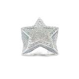 Men 925 Silver Rhodium Ring-Star