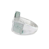 Men 925 Silver Rhodium Ring-Star