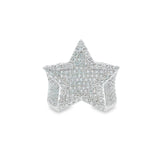 Men 925 Silver Rhodium Ring-Star
