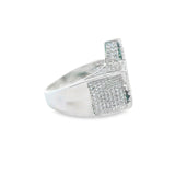 Men 925 Silver Rhodium Ring-Star
