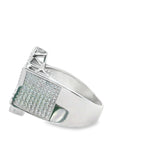 Men 925 Silver Rhodium Ring-David Star