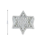 Men 925 Silver Rhodium Ring-David Star