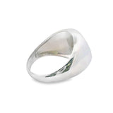 Men 925 Silver Rhodium Ring-Round