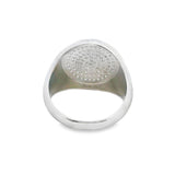 Men 925 Silver Rhodium Ring-Round